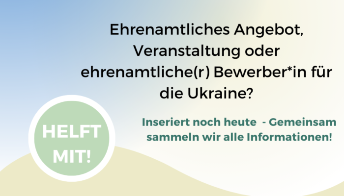 EMJA als zentrale Anlaufstelle für alle Angebote zugunsten der Ukraine! angebote emja 