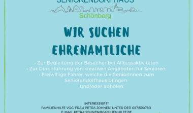 Ehrenamtliche für das Seniorendorfhaus Schönberg gesucht! image news emja.be