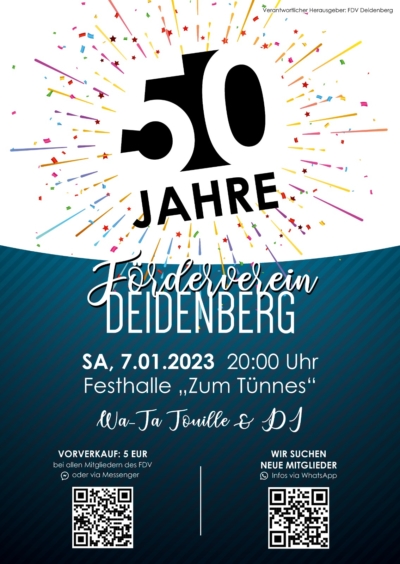 50 J. FV Deidenberg logo anbieter