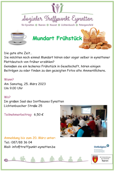 Mundartfrühstück im Dorfhaus Eynatten! logo anbieter