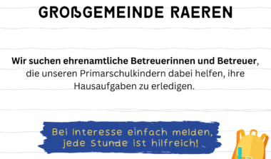 Aufgabenschulen der Großgemeinde Raeren suchen ehrenamtliche Unterstützung! image news emja.be