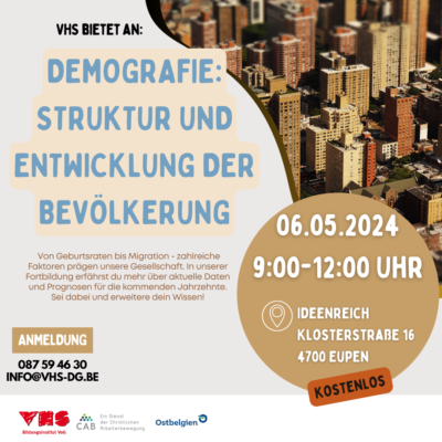 Volkshochschule bietet an: Workshop Demografie logo anbieter