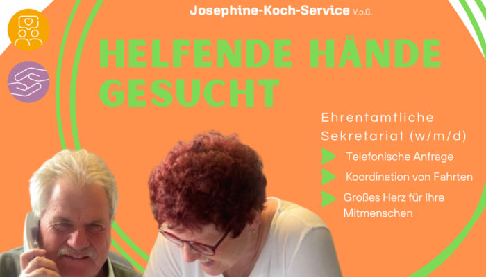 Der Josephine-Koch-Service V.o.G. sucht Unterstützung im ehrenamtlichen Sekretariat für Fahrtanfragen! angebote emja 