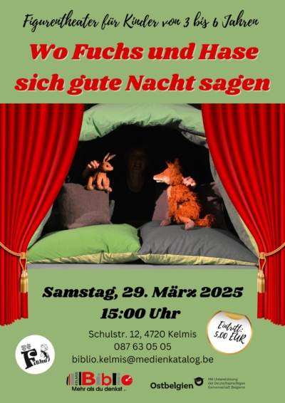 Figurentheater in der Bibliothek Kelmis logo anbieter