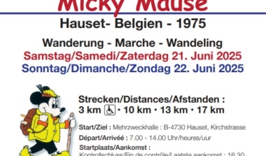 Wanderclub Hauset Micky Mäuse sucht ehrenamtliche Unterstützung für ihre große Wanderung im Juni! image news emja.be