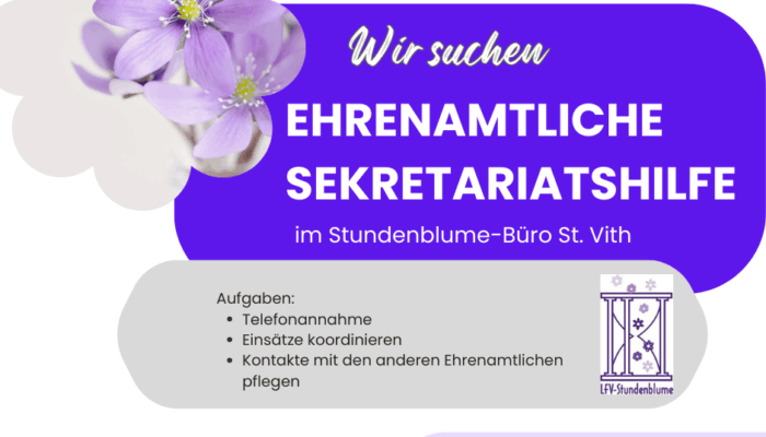 Landfrauenverband Stundenblume sucht Unterstützung im Sekretariat in St. Vith! angebote emja 