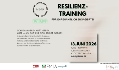 Kostenloser Workshop: Resilienztraining für Ehrenamtliche image news emja.be