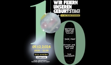 Wir laden euch zu unserer Geburtstagsfeier ein! image news emja.be